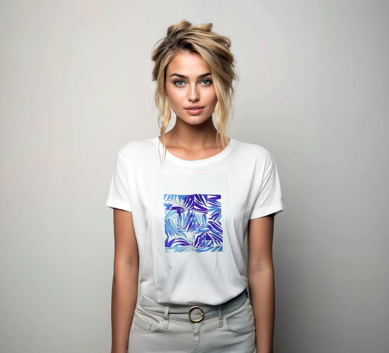 Island women's fitted t-shirt by Céleste Hollak