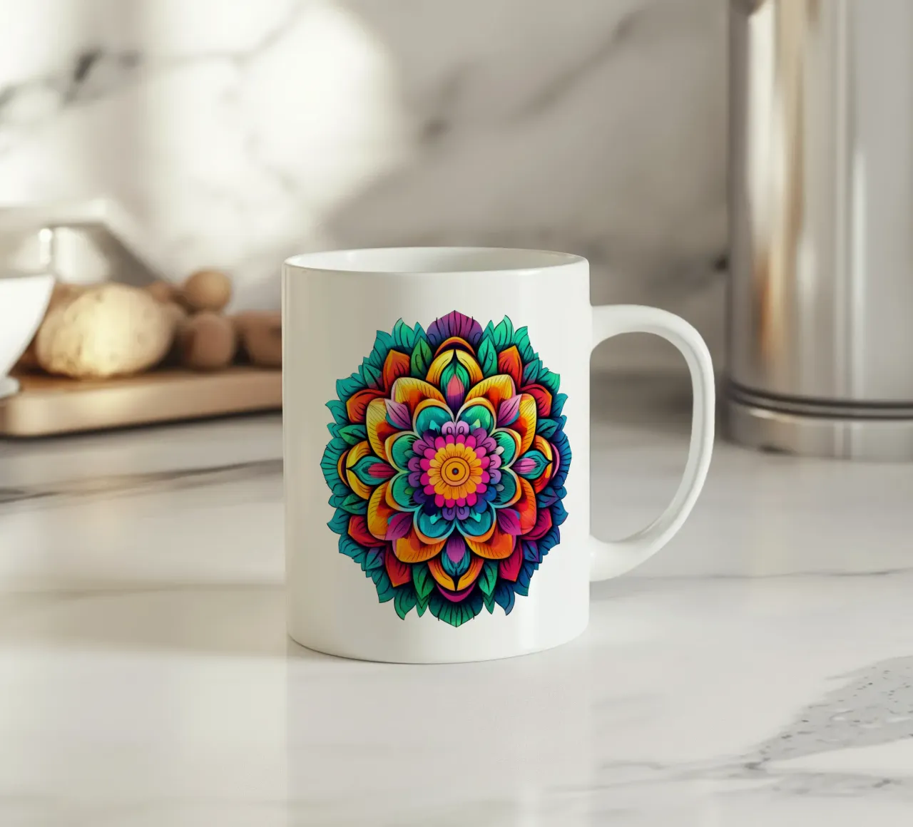 Mandala Vibrance tazza in ceramica da Spiritual Touch