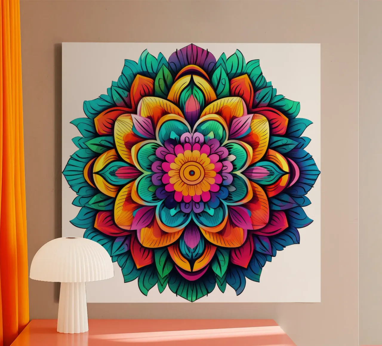 Mandala trilling canvas met Baklijst van Spiritual Touch