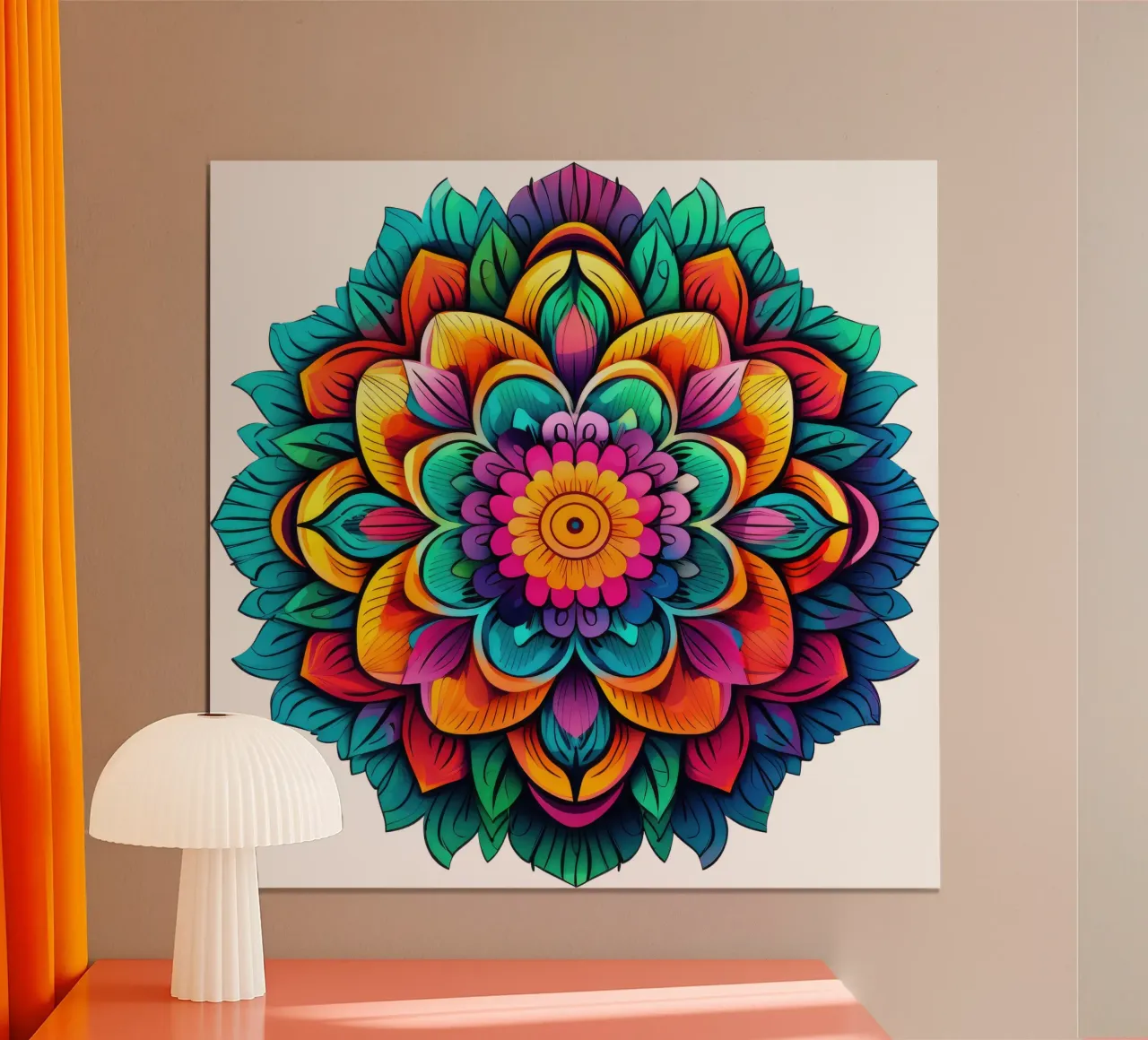 Mandala Vibrance poster con telaio in alluminio da Spiritual Touch