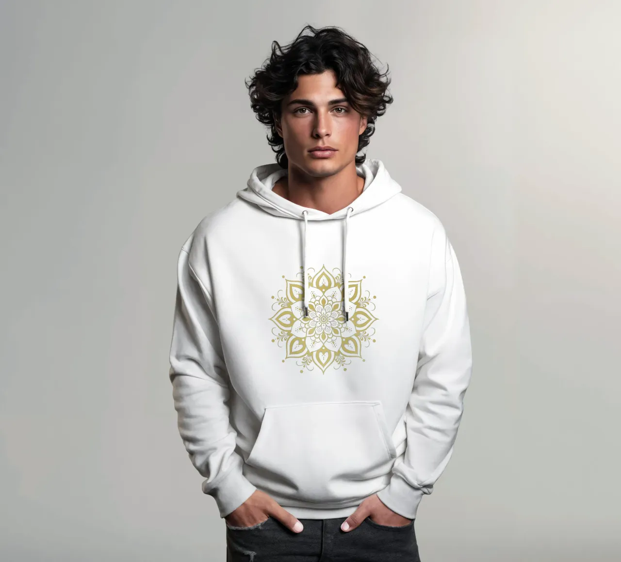 Mandala d'oro felpa con cappuccio da Spiritual Touch