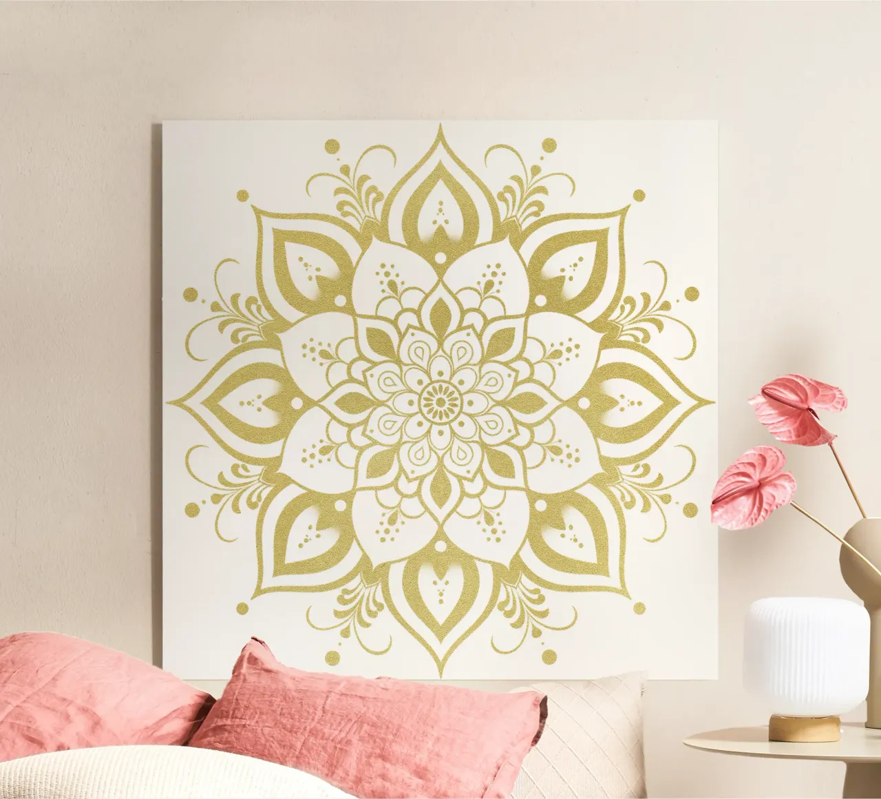 Golden Mandala acrylic glass by Spiritual Touch