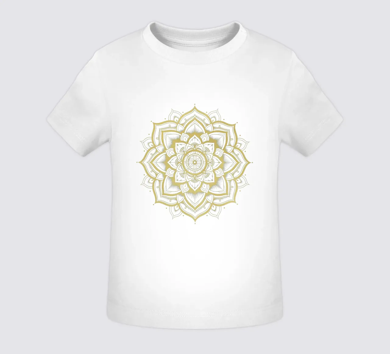 Golden Mandala baby t-shirt by Spiritual Touch