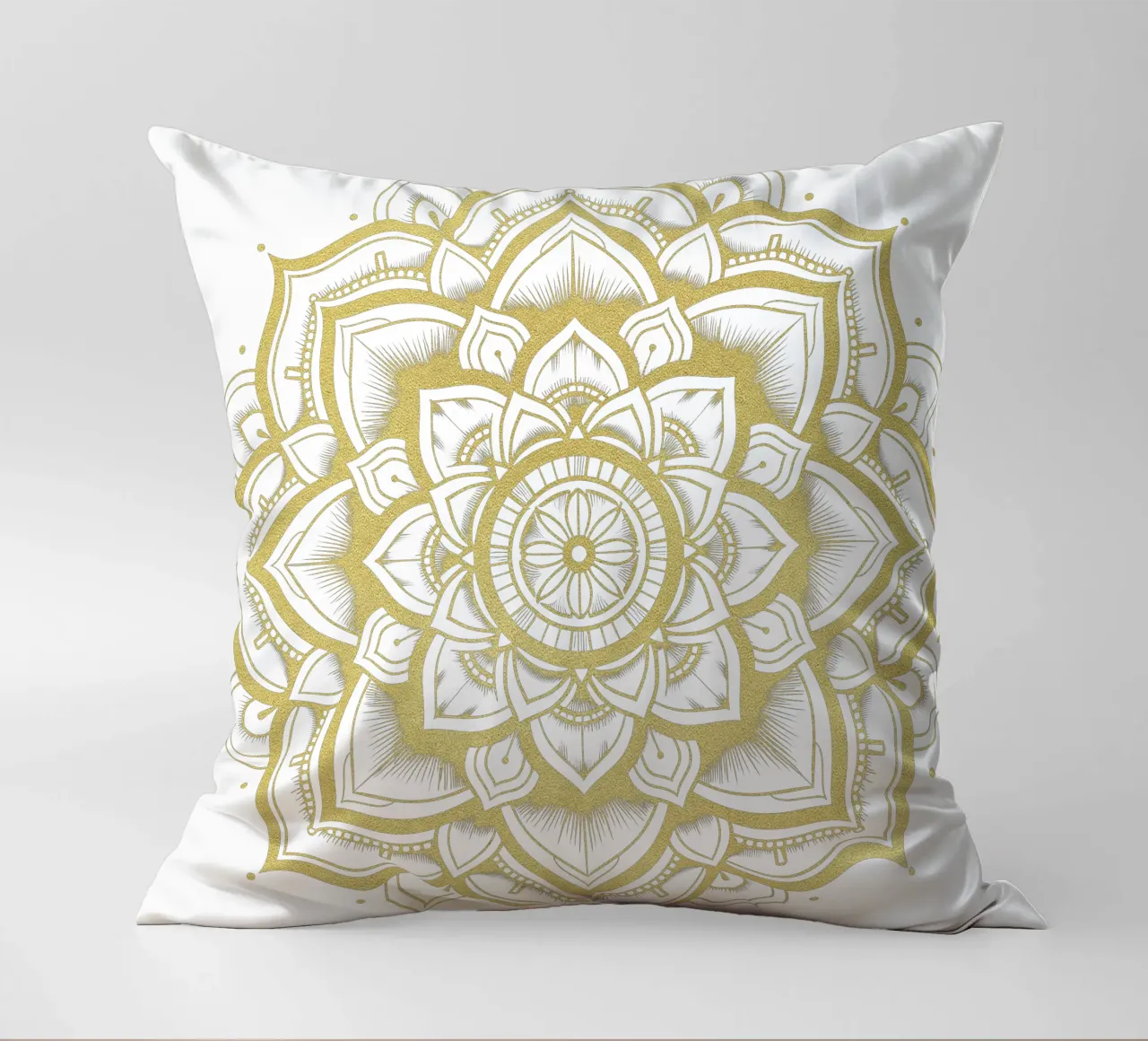Goldenes Mandala Kissen von Spiritual Touch