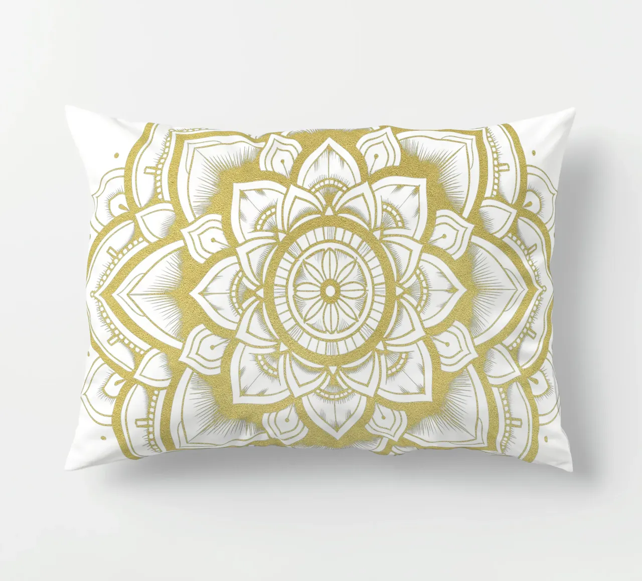 Goldenes Mandala Kissen von Spiritual Touch