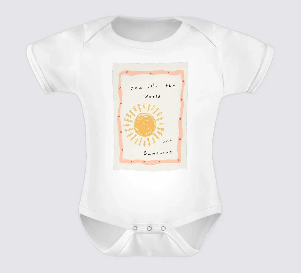 You Brighten the World short-sleeve baby romper by KidzStudio