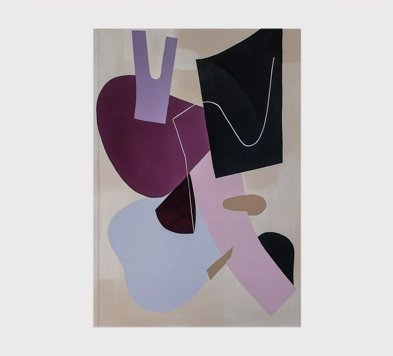 Abstrait Minimaliste Noir Rose Violet Moderne carnet de notes de Euphoria Theresa