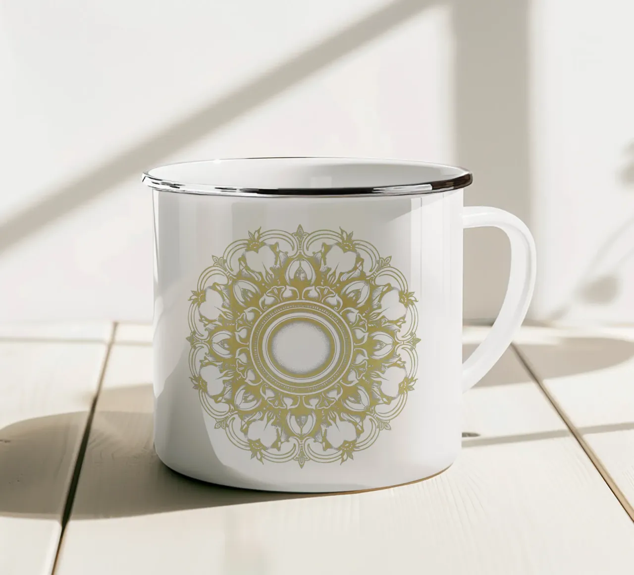 Mandala d'oro tazza in smalto da Spiritual Touch