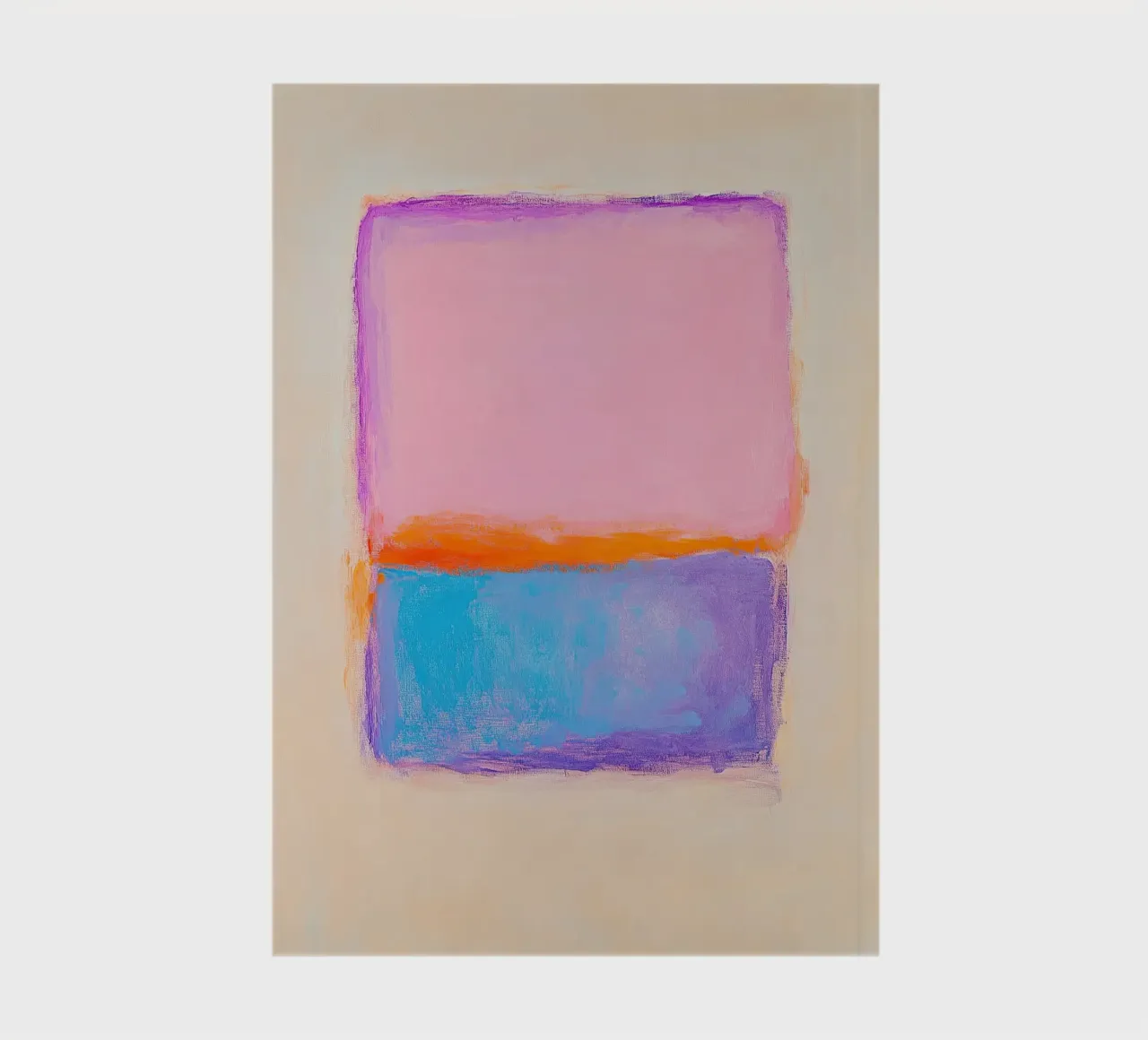 Abstract Soft Minimalist Pastel Colours Pink Blue Orange notebook by Euphoria Theresa