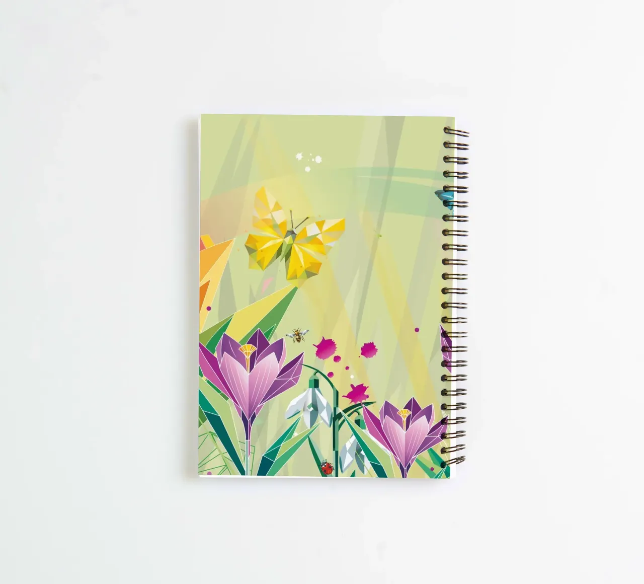 Frühlingsblumen – Bunte Blumenwiese spiral notebook by namosh