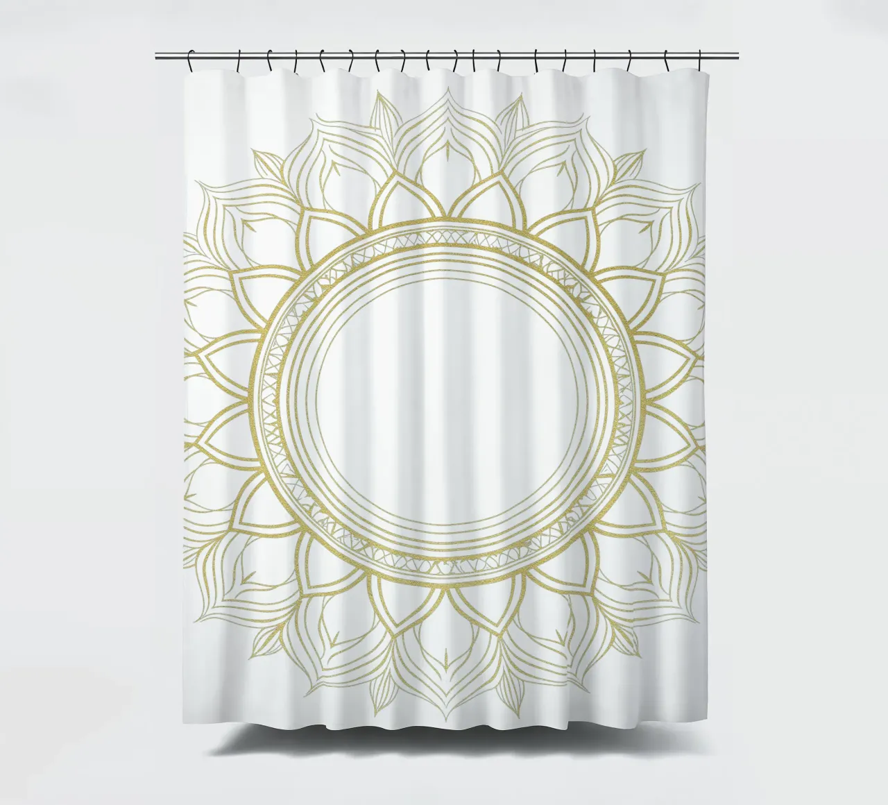 Golden Mandala shower curtain by Spiritual Touch