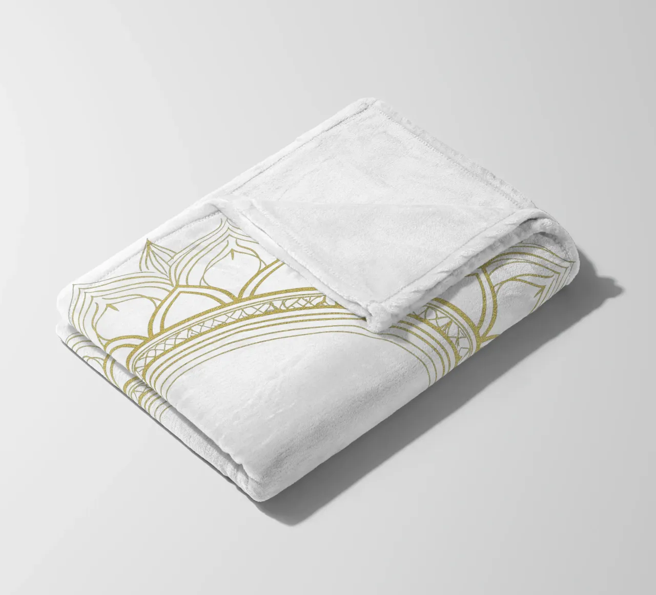 Golden Mandala fleece blanket by Spiritual Touch