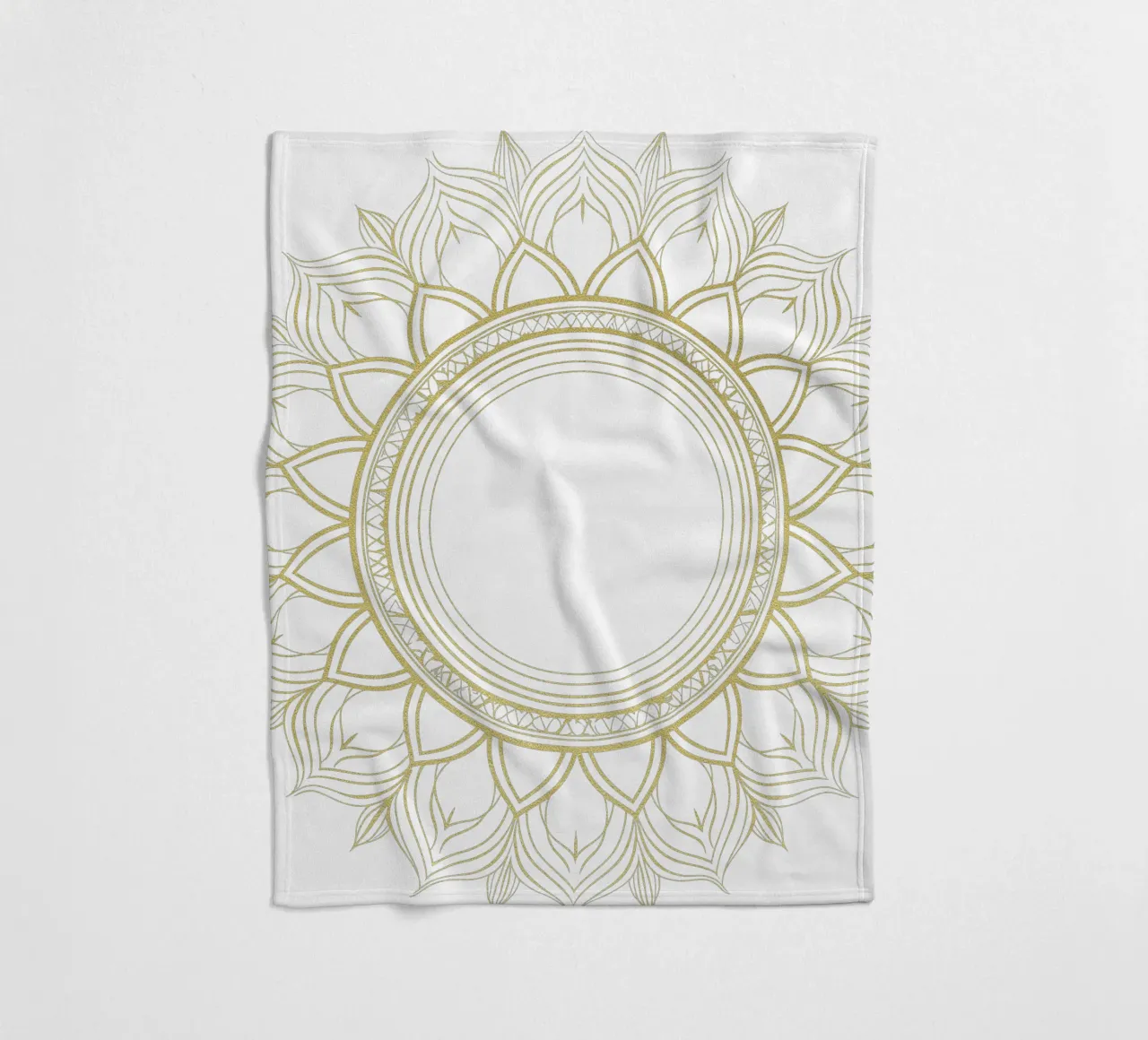 Golden Mandala fleece blanket by Spiritual Touch