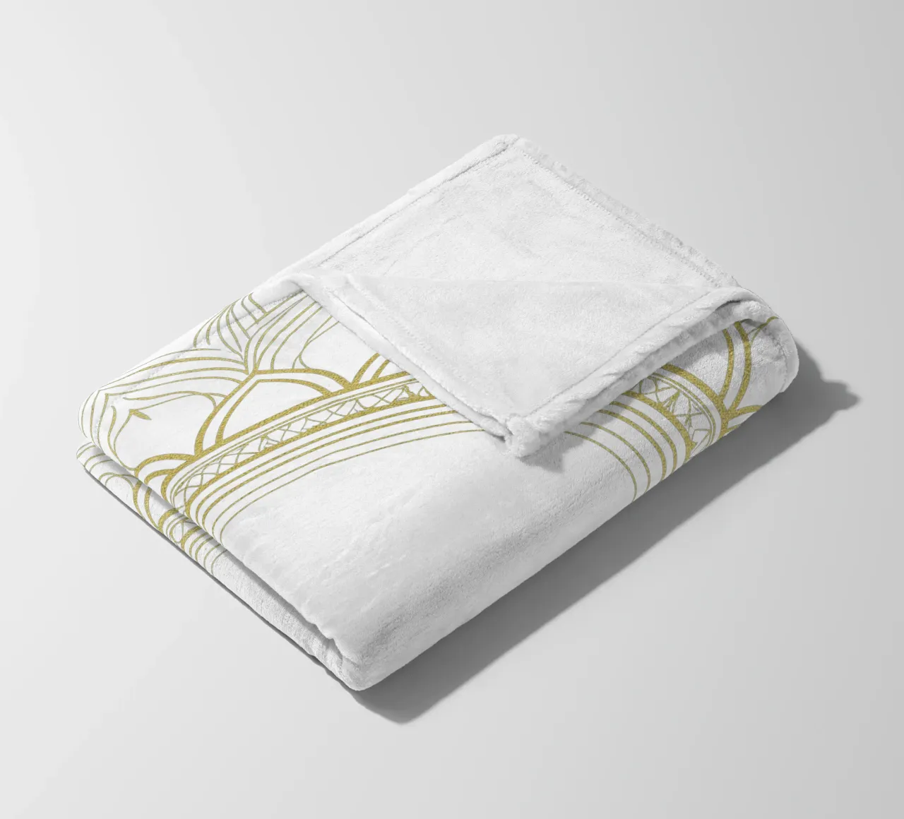 Golden Mandala fleece blanket by Spiritual Touch