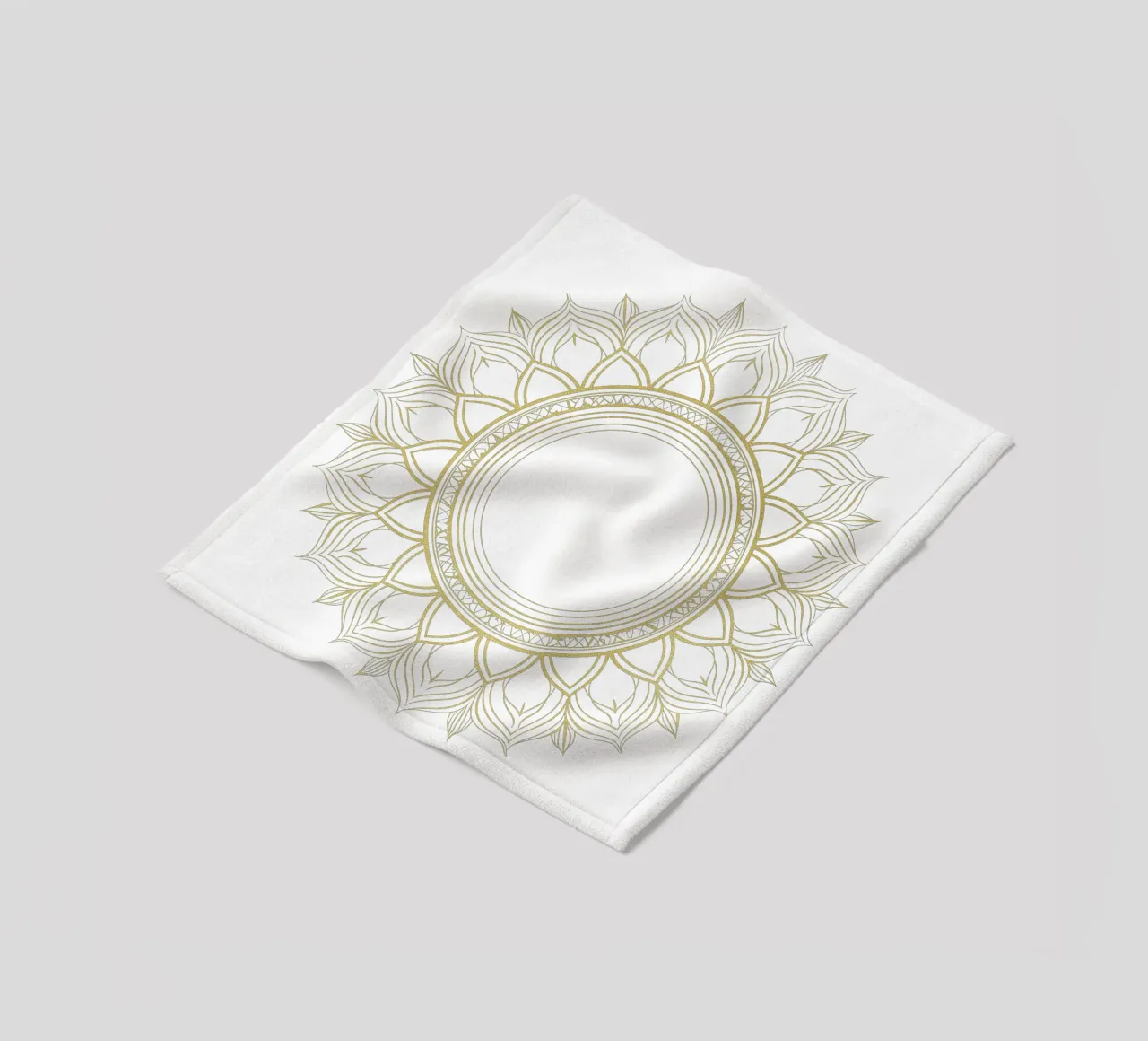 Golden Mandala fleece blanket by Spiritual Touch