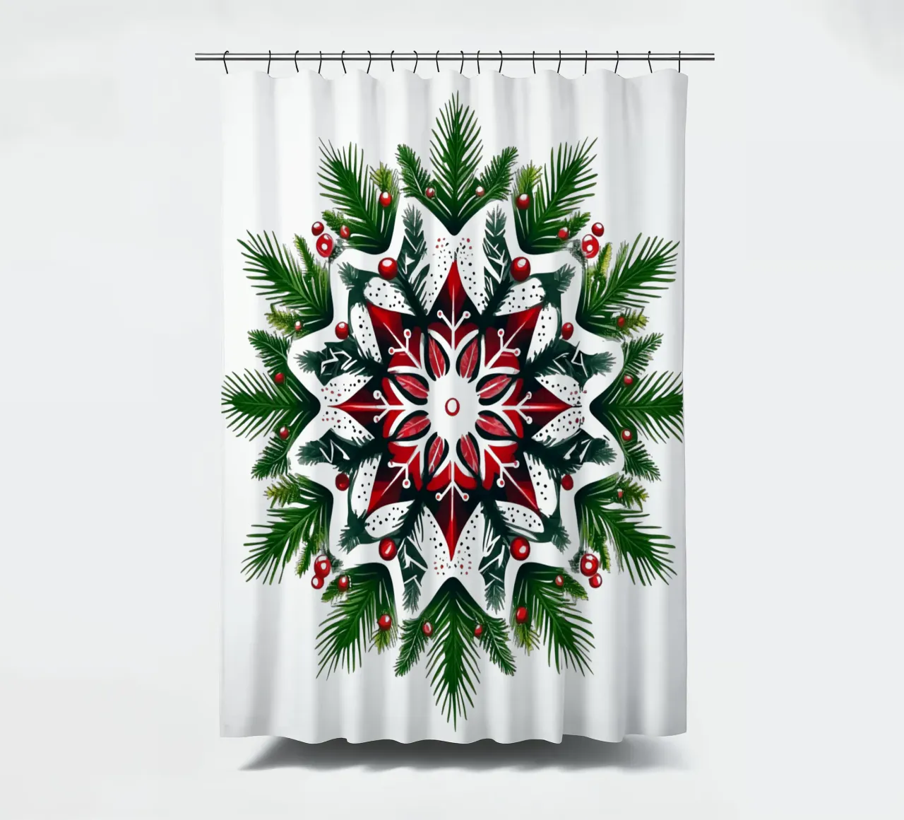 Weihnachts-Mandala Duschvorhang von Spiritual Touch
