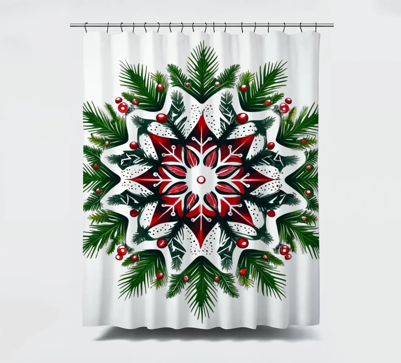 Weihnachts-Mandala Duschvorhang von Spiritual Touch