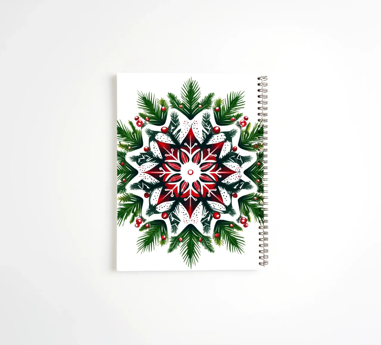 Christmas Mandala spiral notebook by Spiritual Touch