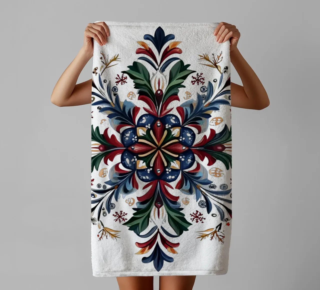 Mandala di Natale asciugamano da bagno da Spiritual Touch