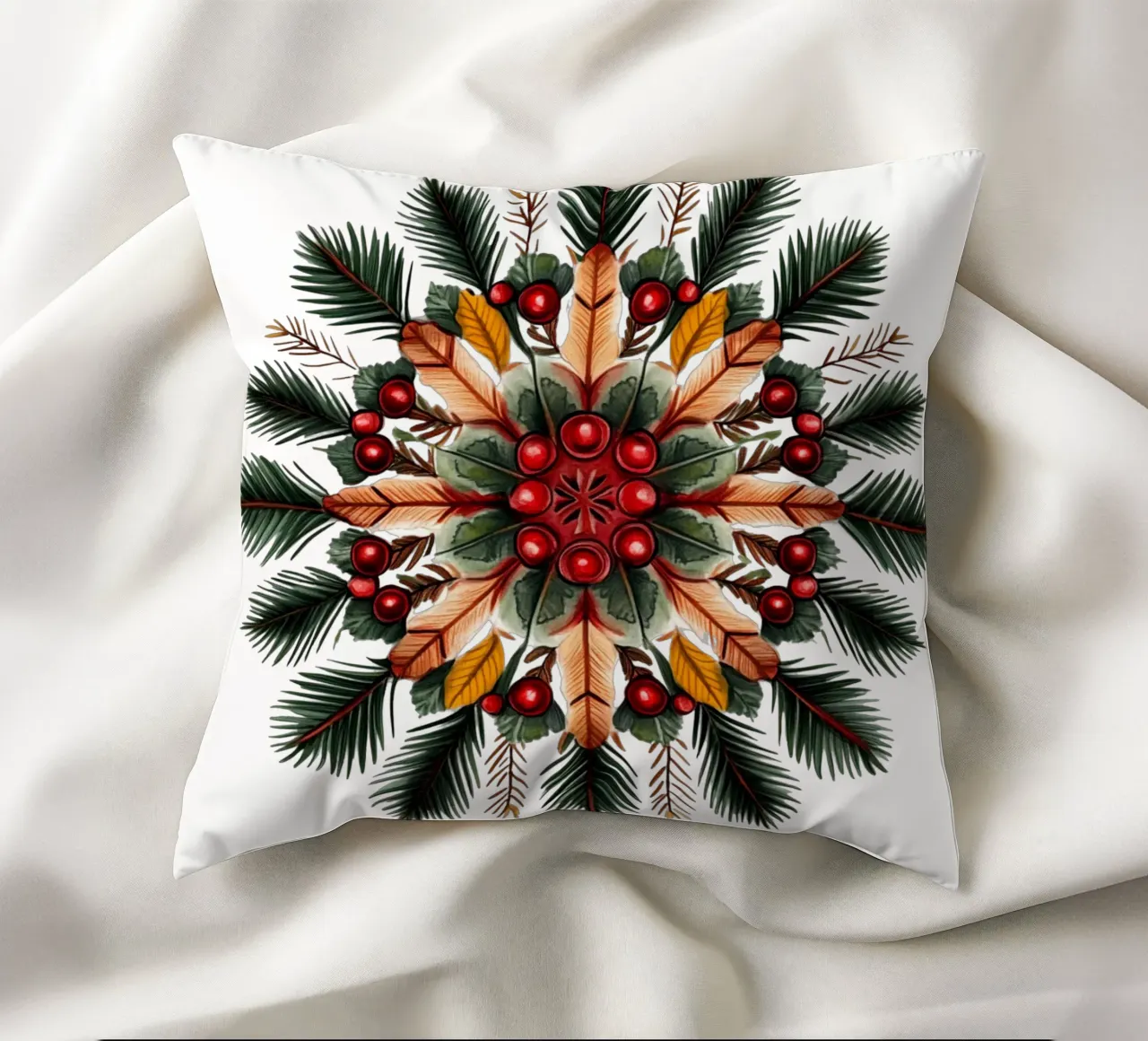 Mandala di Natale cuscino da Spiritual Touch
