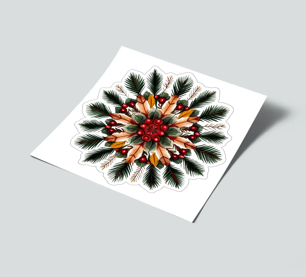 Mandala de Noël planche autocollant de Spiritual Touch
