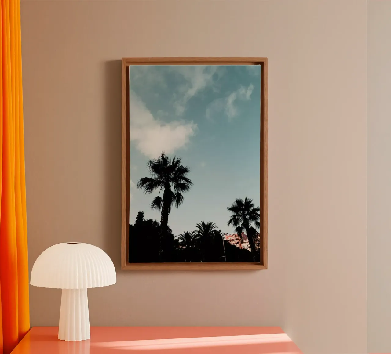 Palms XI tela con Cornice a cassetta da Sebastian Hilgetag