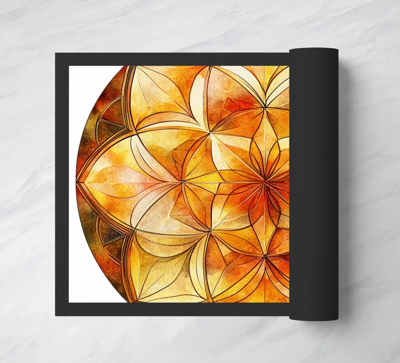 Fall Mandala doormat by Spiritual Touch