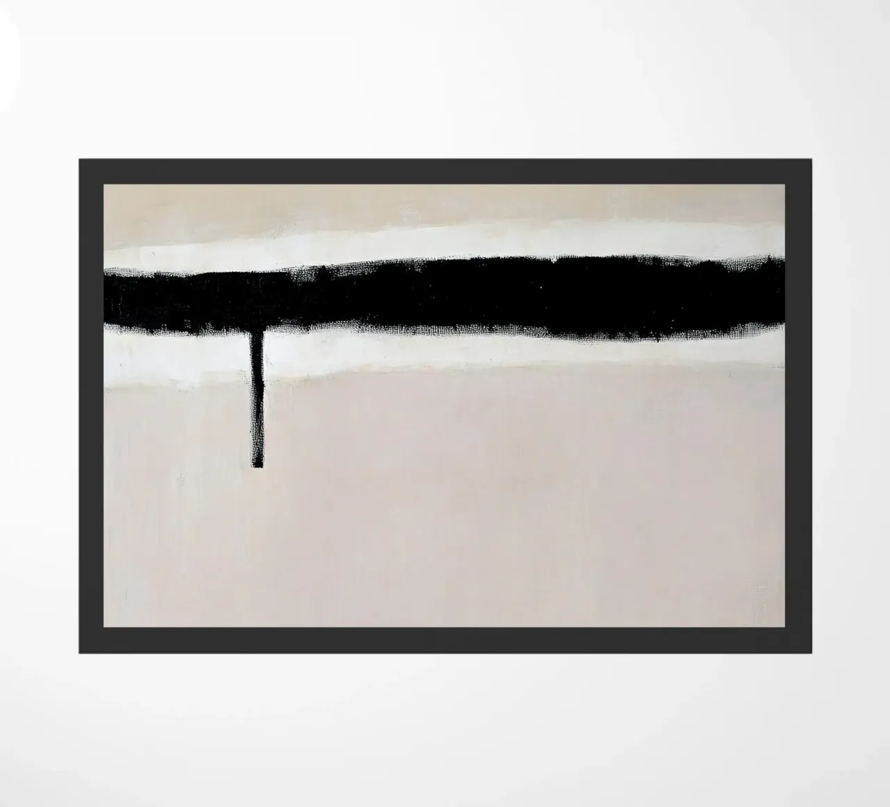 Astratto Beige Minimal Stripe Scandi zerbino da Euphoria Theresa