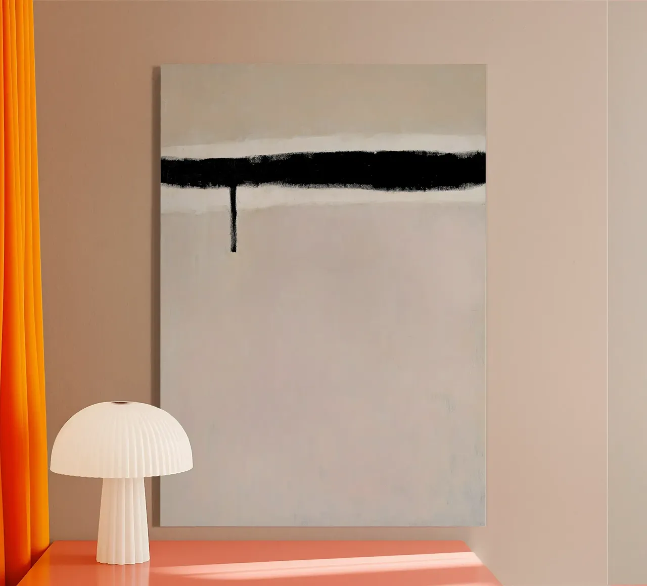 Astratto Beige Minimal Stripe Scandi plexiglass da Euphoria Theresa