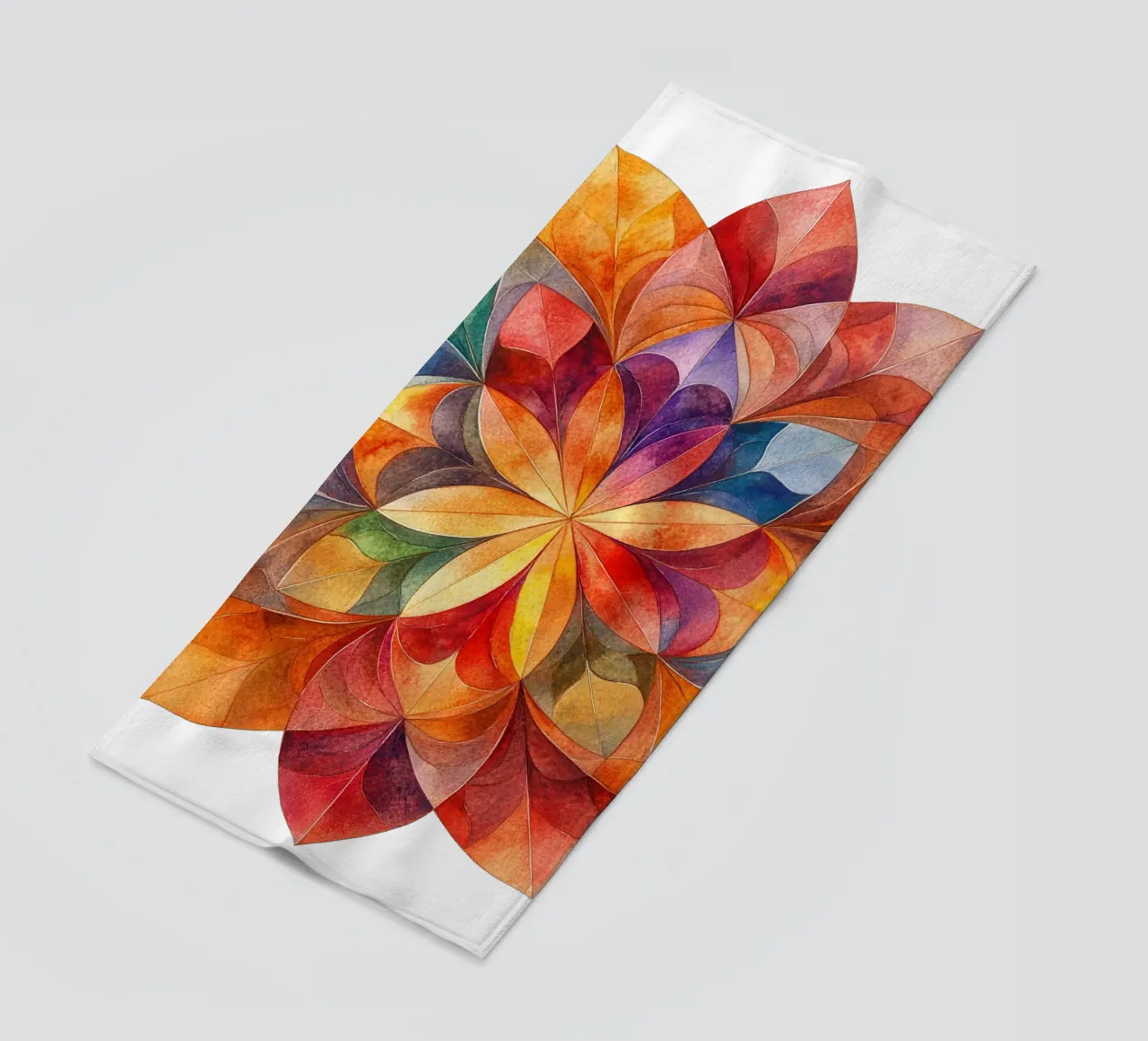 Fall Mandala beach towel by Spiritual Touch