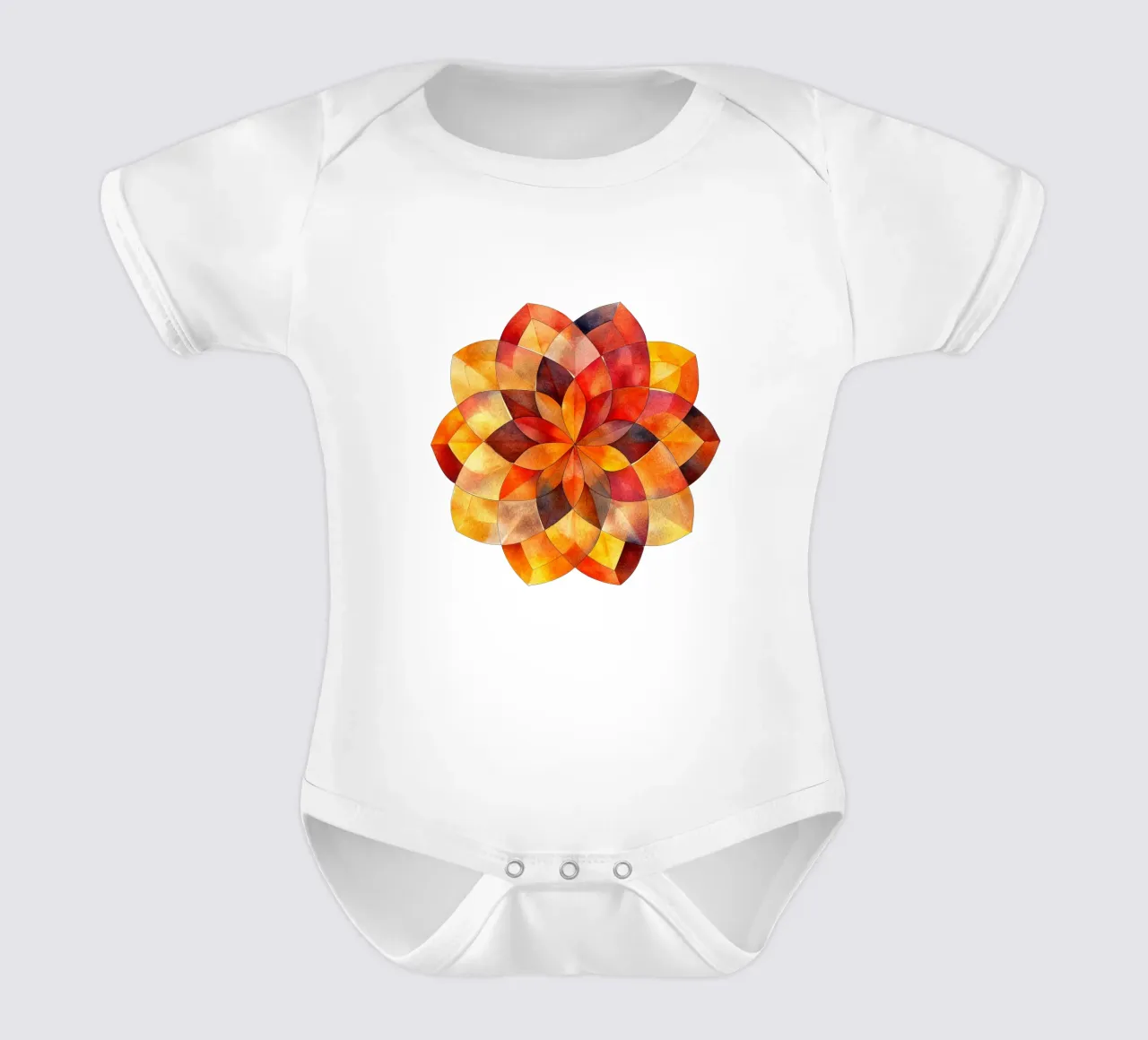 Herbst-Mandala Kurzarm Babybody von Spiritual Touch