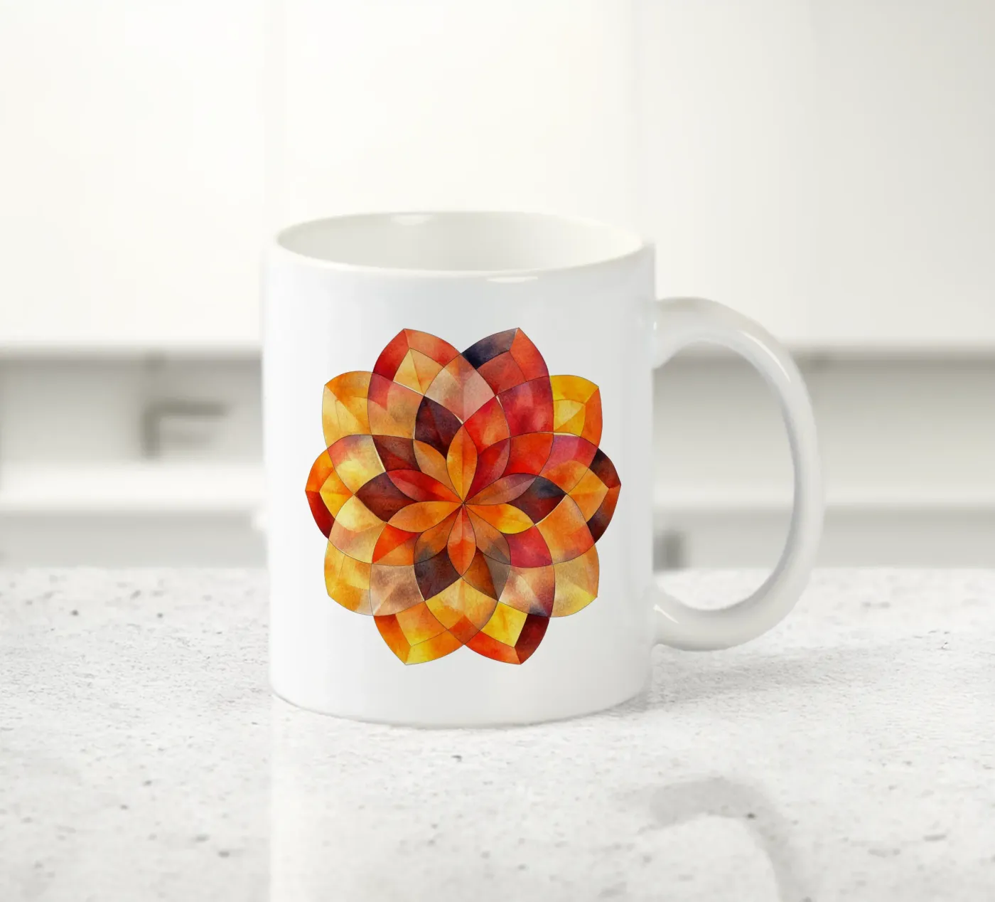 Fall Mandala ceramic mug by Spiritual Touch