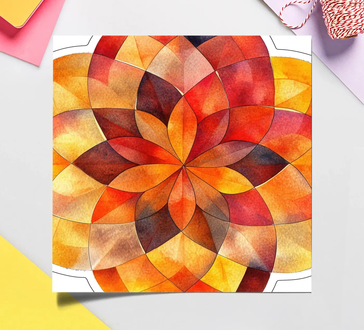 Fall Mandala sticker sheet by Spiritual Touch