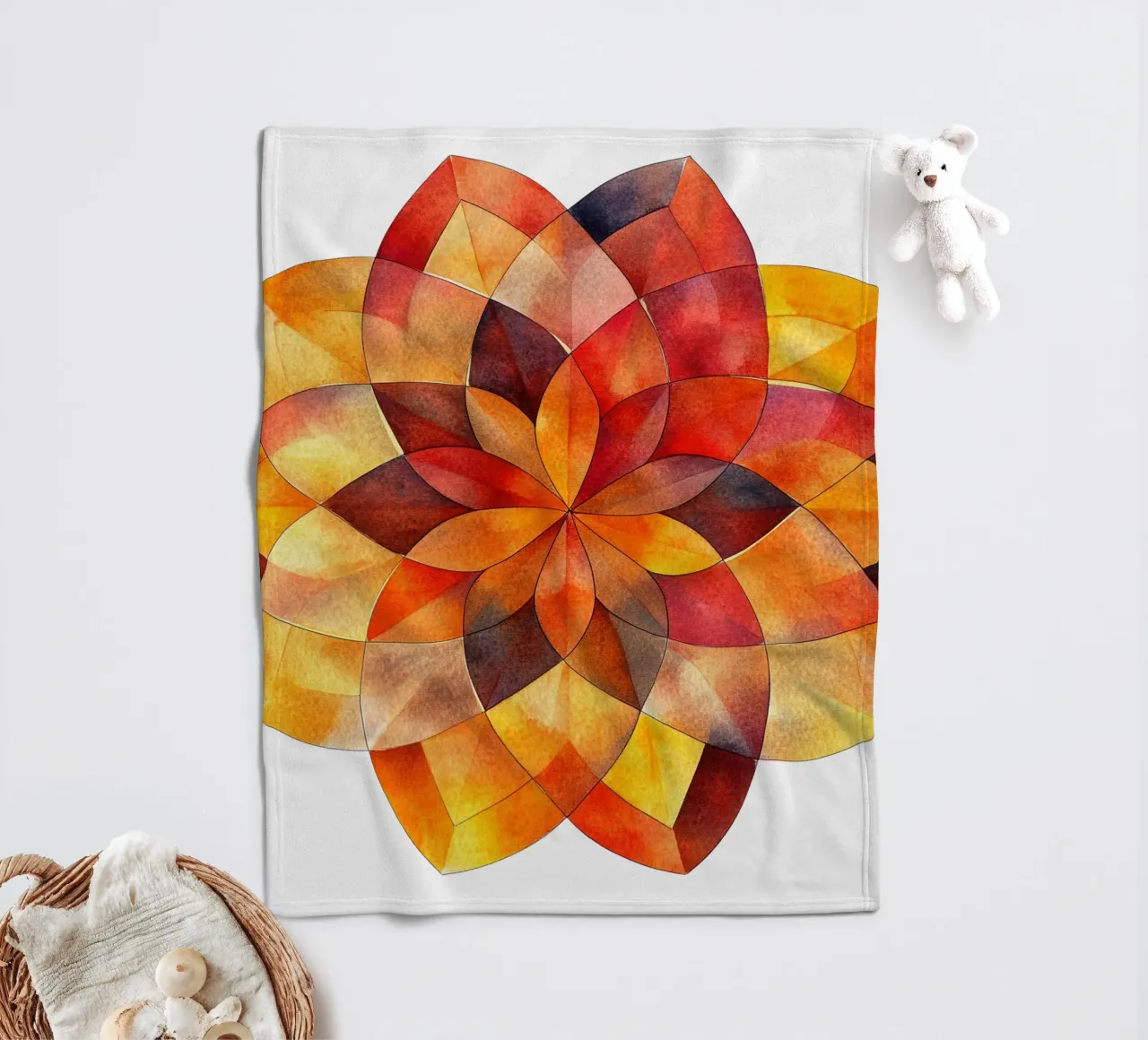 Fall Mandala fleece blanket by Spiritual Touch
