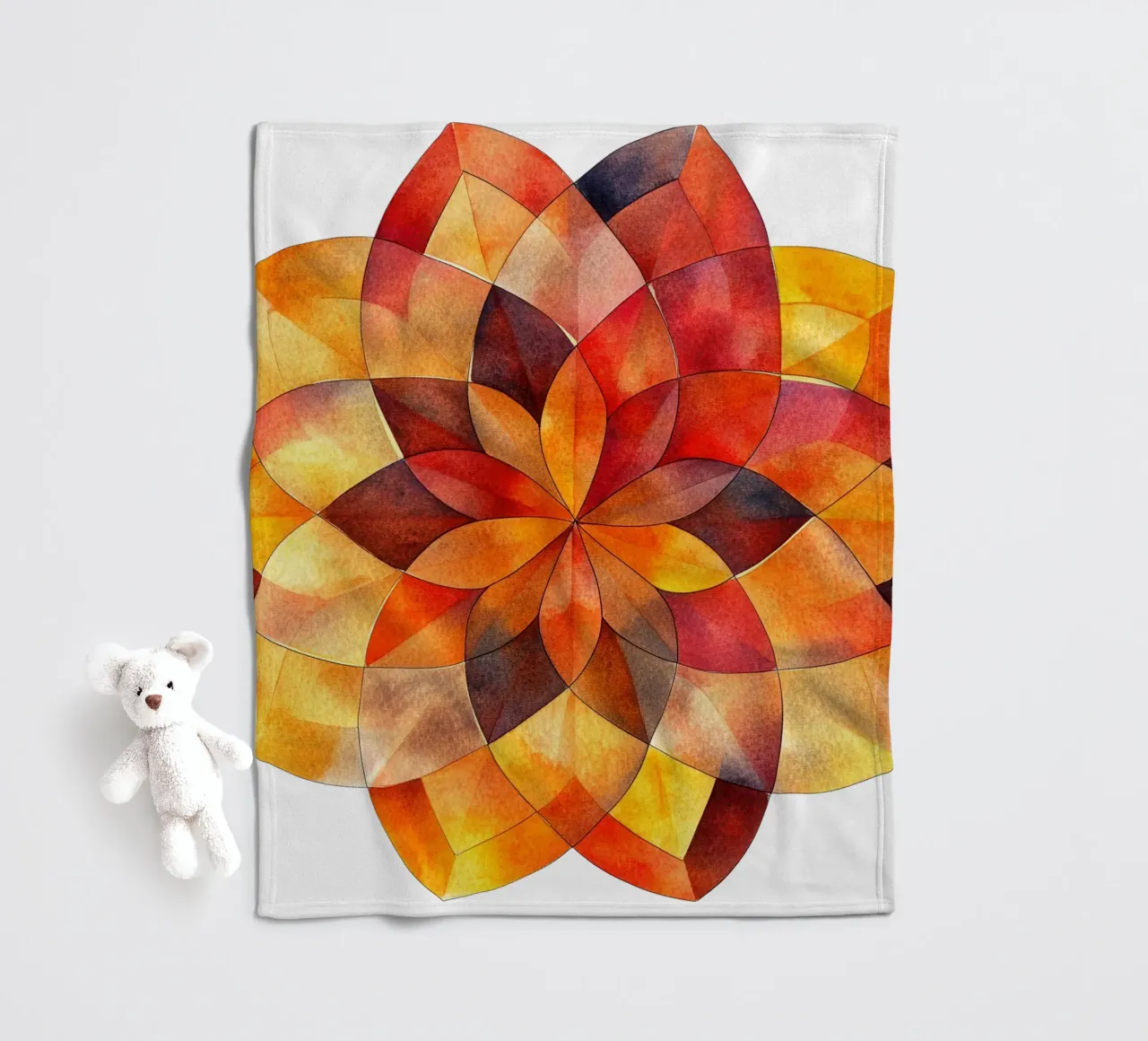 Fall Mandala fleece blanket by Spiritual Touch