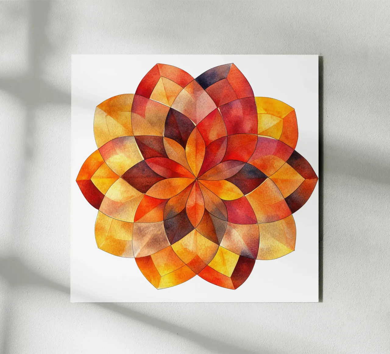 Herfst Mandala aluminium-dibond van Spiritual Touch