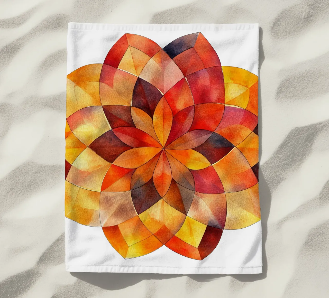 Mandala autunnale telo mare da Spiritual Touch