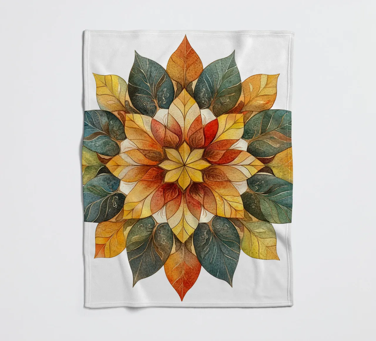 Herfst Mandala fleecedeken van Spiritual Touch