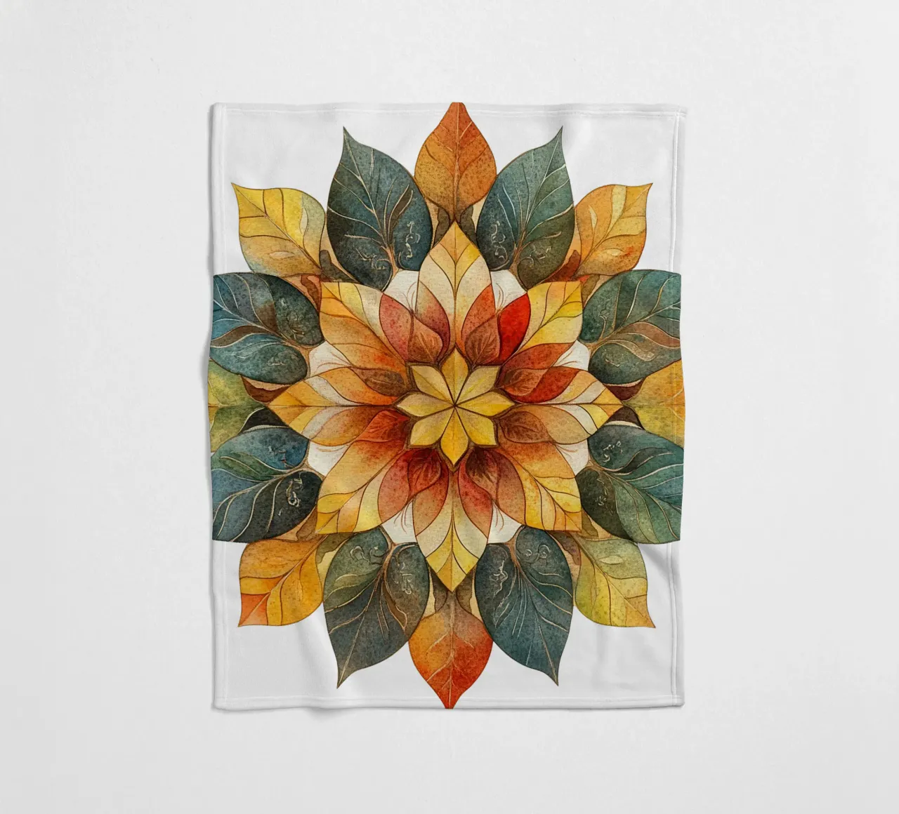 Herfst Mandala fleecedeken van Spiritual Touch