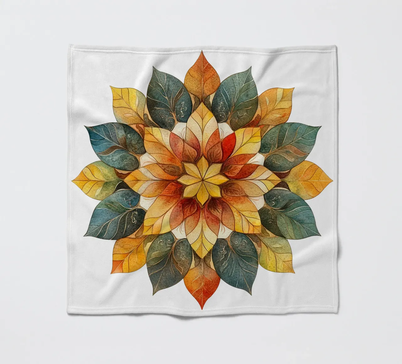 Mandala d'automne plaid polaire de Spiritual Touch