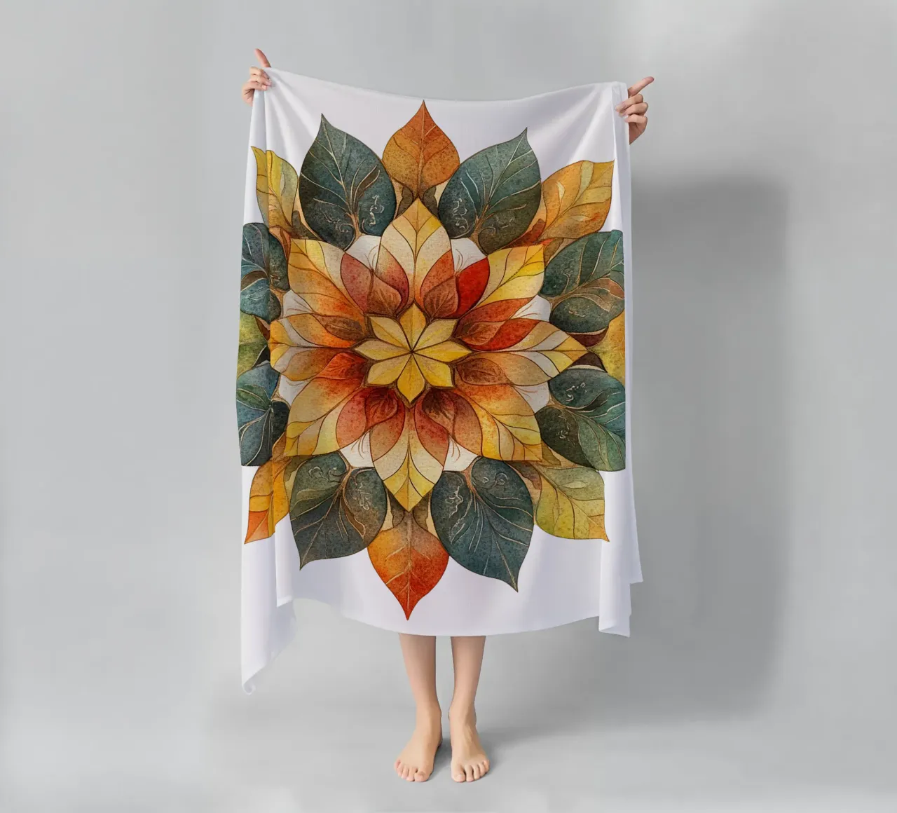 Mandala autunnale telo mare da Spiritual Touch