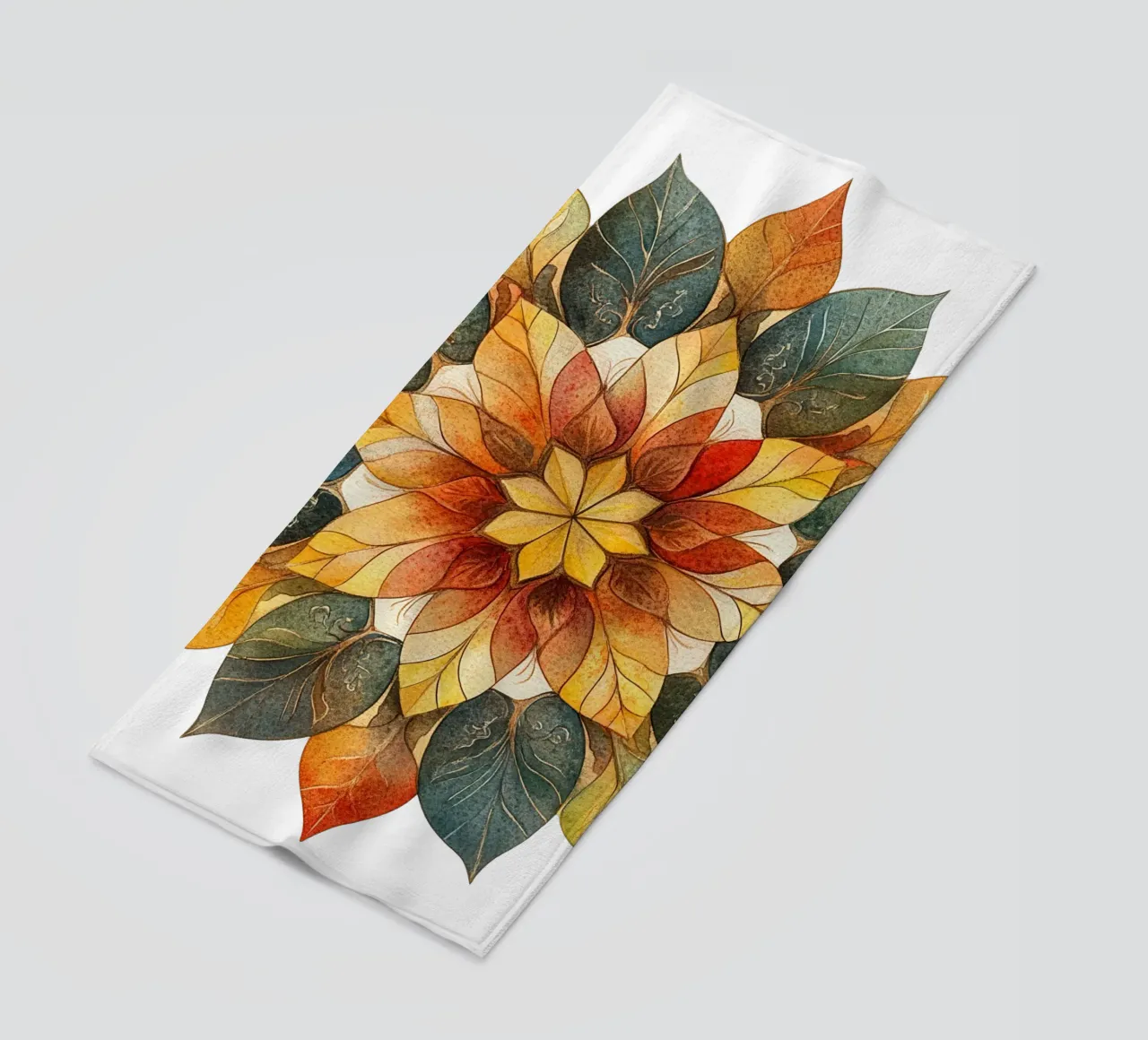 Mandala autunnale telo mare da Spiritual Touch