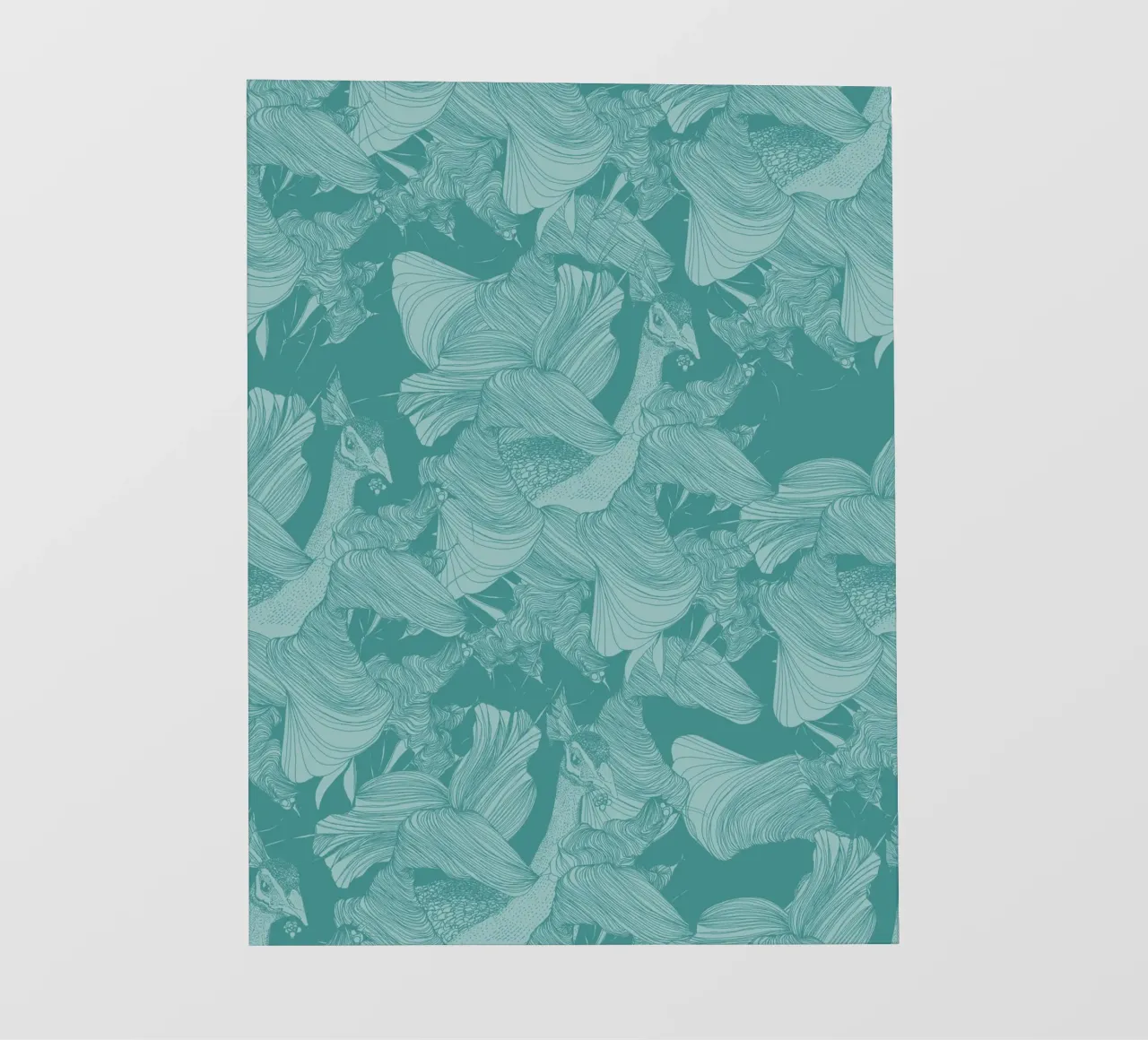 pavoni green telo in pvc da Giulio Iurissevich
