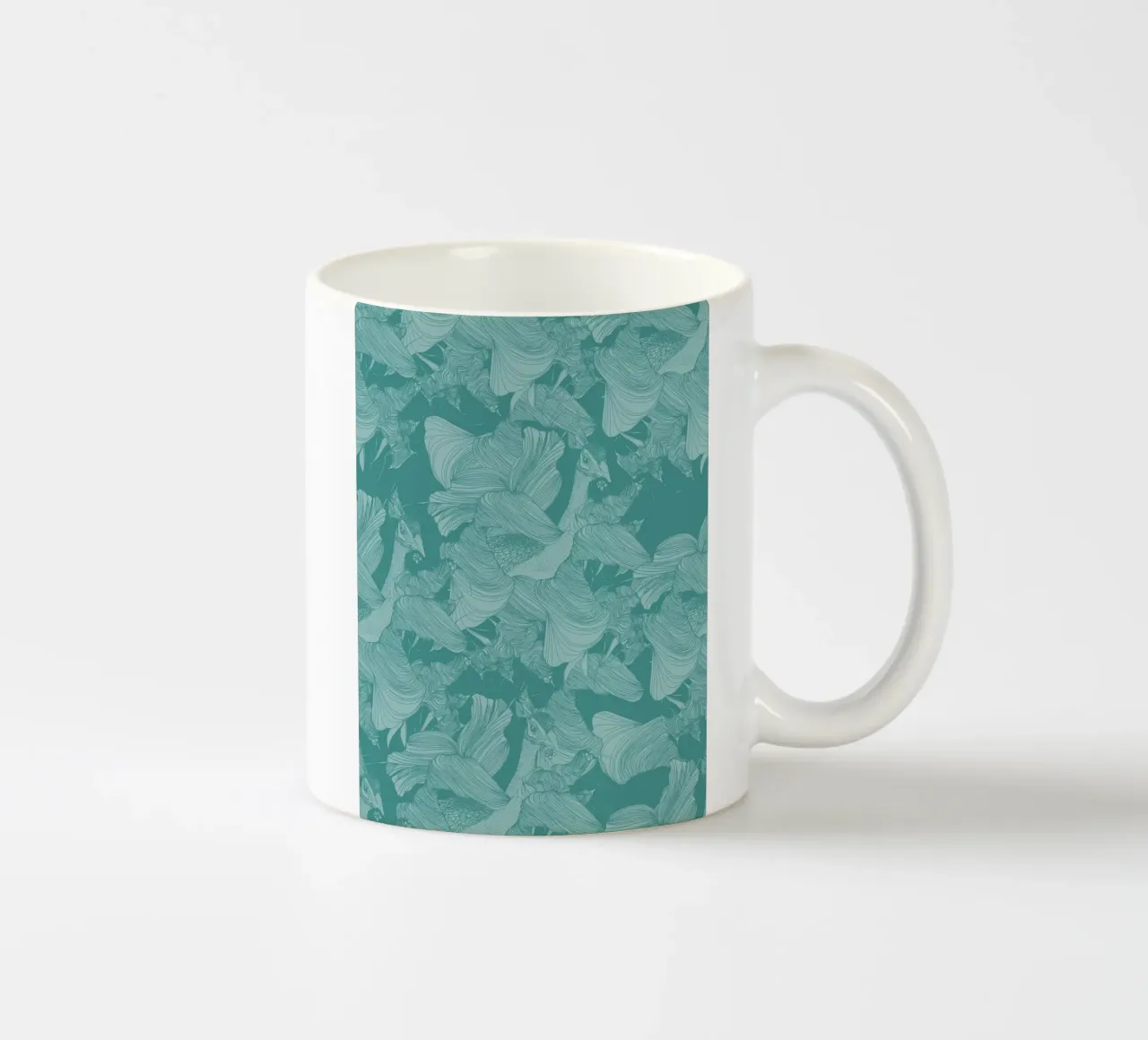 pavoni green tazza in ceramica da Giulio Iurissevich