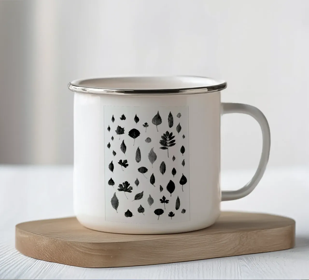 Signs Of Autumn- Black tazza in smalto da Studio Nahili