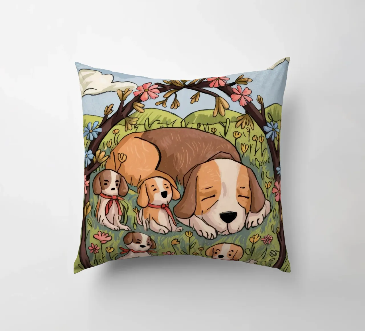 Serenità del sonno nel bosco cuscino da Timeless Huse
