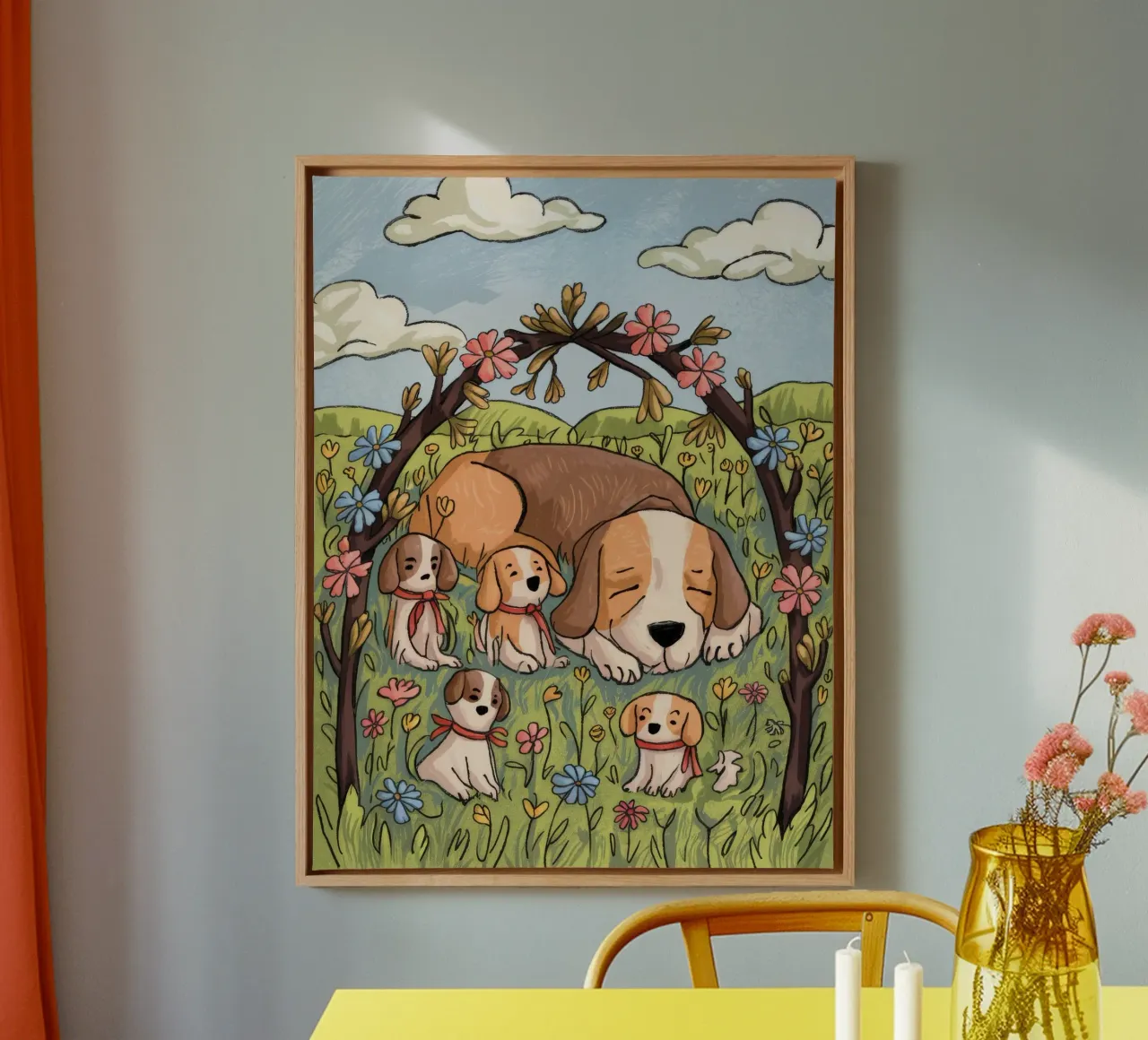 Bos Sluimer Serenity canvas met Baklijst van Timeless Huse