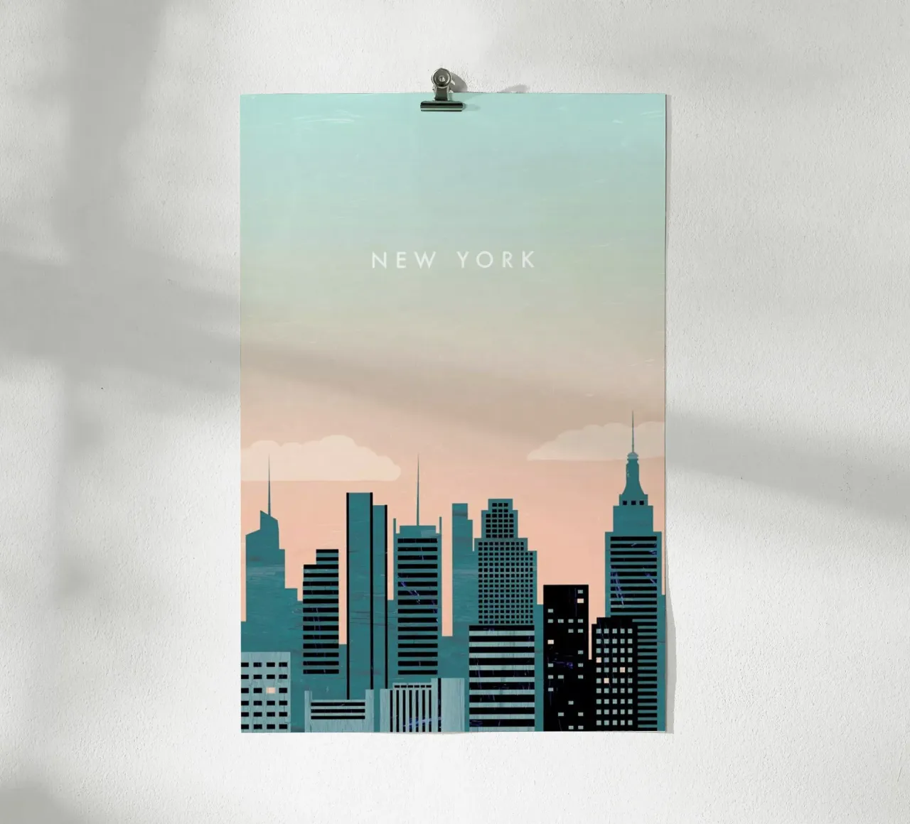 New York poster con telaio in alluminio da Katinka Reinke