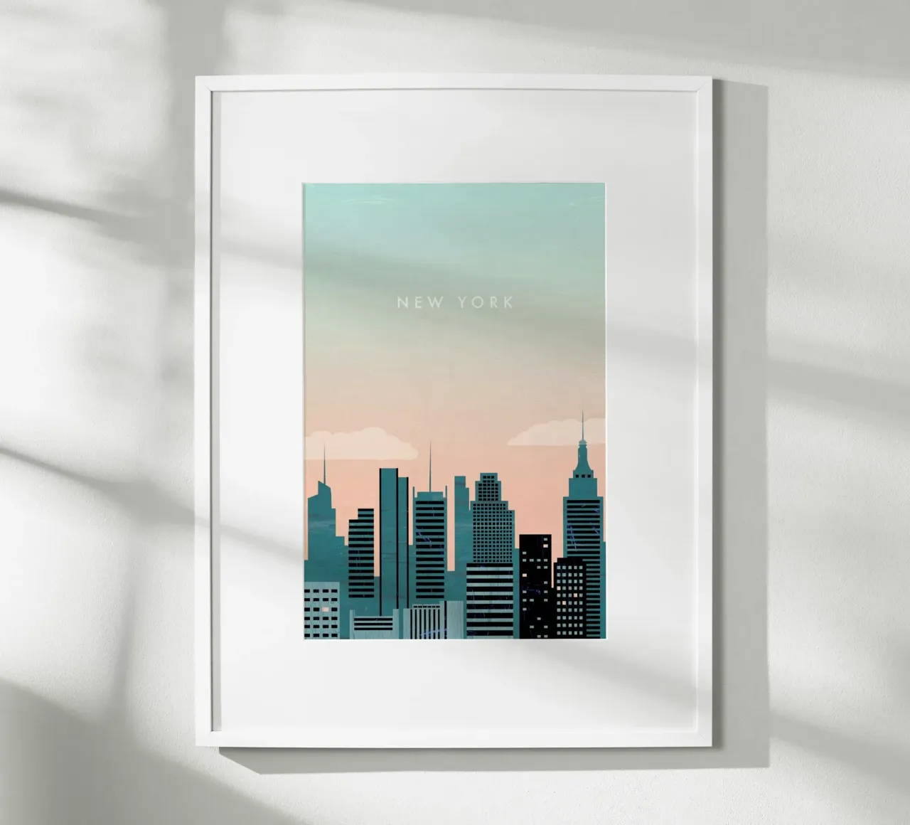 New York poster con telaio in alluminio da Katinka Reinke