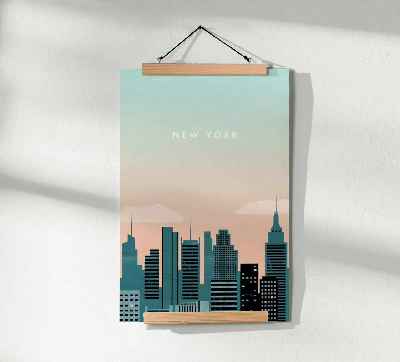 New York poster con telaio in alluminio da Katinka Reinke